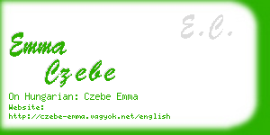 emma czebe business card